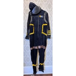 Spirit Halloween Fortnite Dark Voyager Black Costume Adult L/XL 2018 Hood One Pc